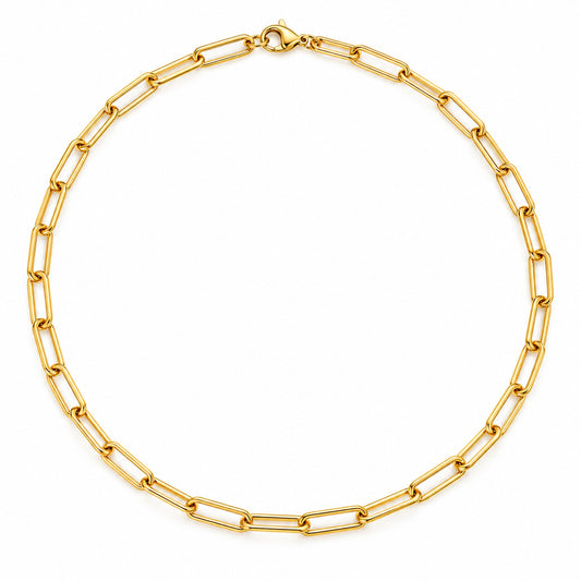 Geometric – minimalistyczny łańcuszek ze stali nierdzewnej 304 – złoty